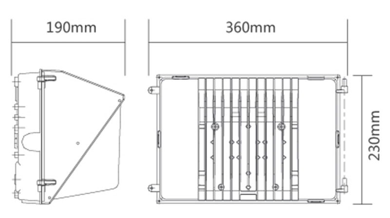 60w80w100w European Style LED Aisle Wall Lights Size